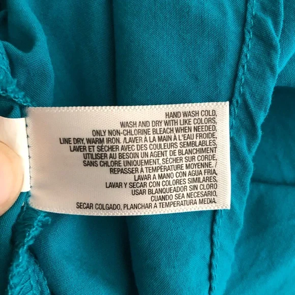 Old Navy Turquoise Sleeveless Dress Size XL Ruffle Details Flowy Lightweight - Picture 11 of 13